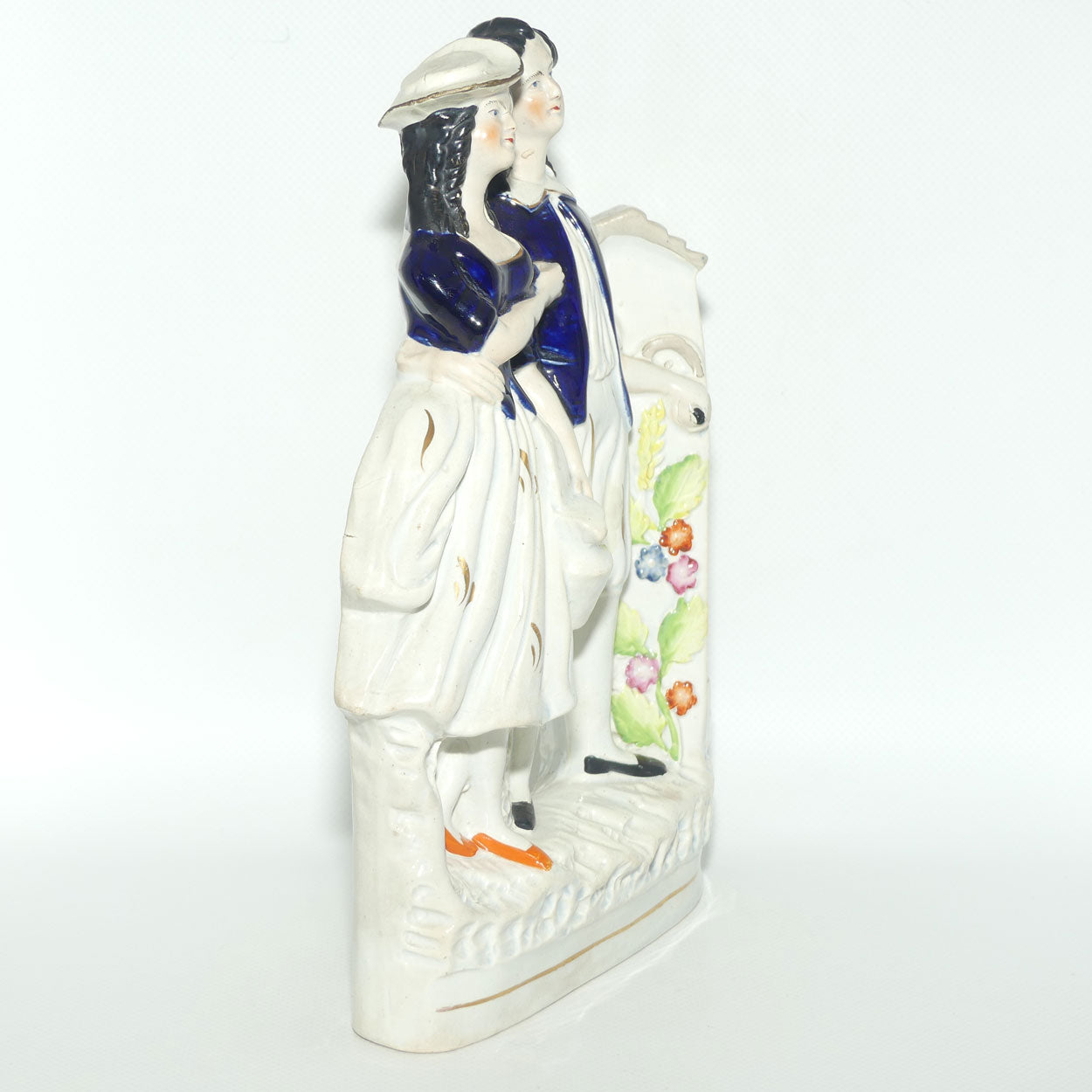 Antique Staffordshire Pottery Jack and Jill figure