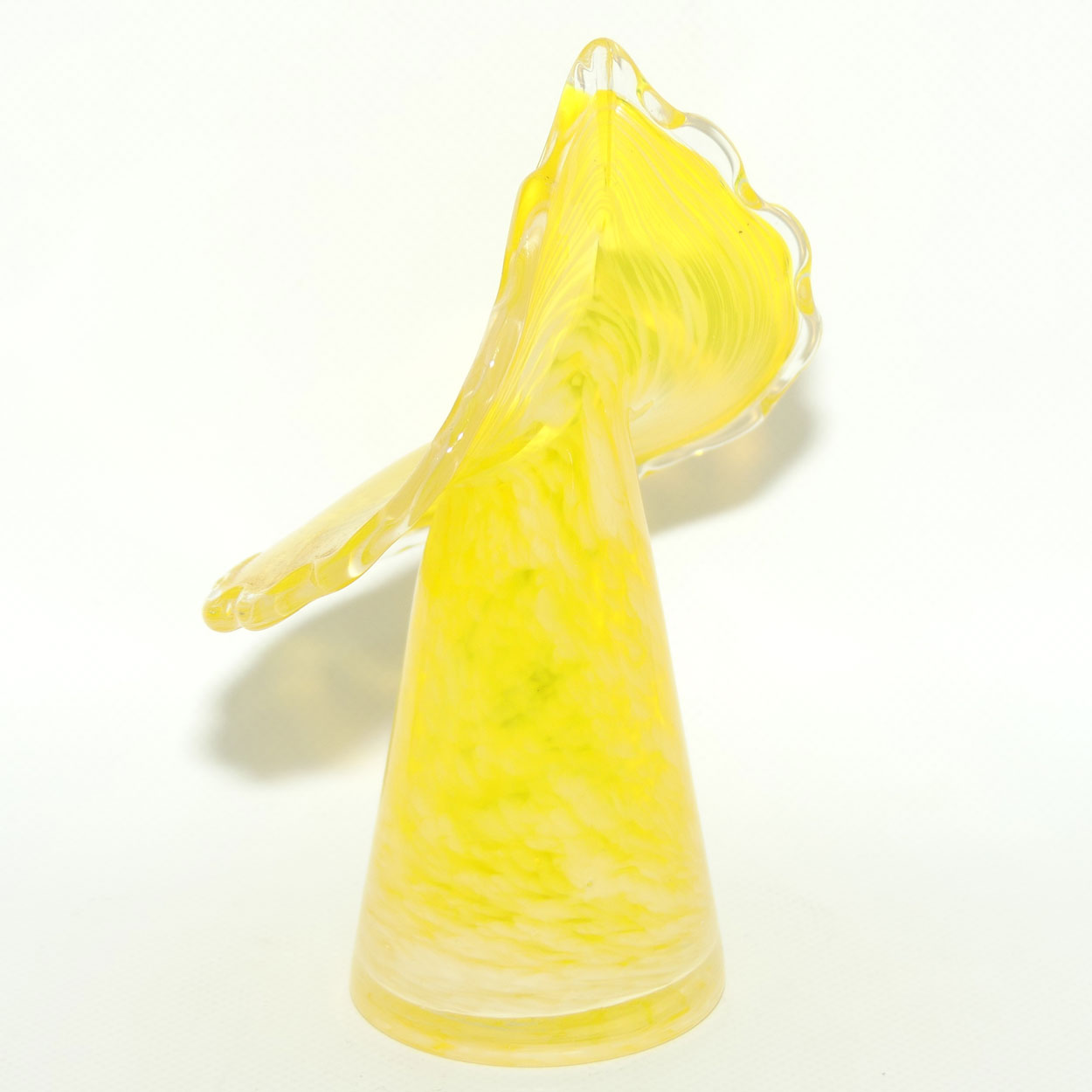Buttercup Yellow and Mottled Glass | Jack in the Pulpit vase