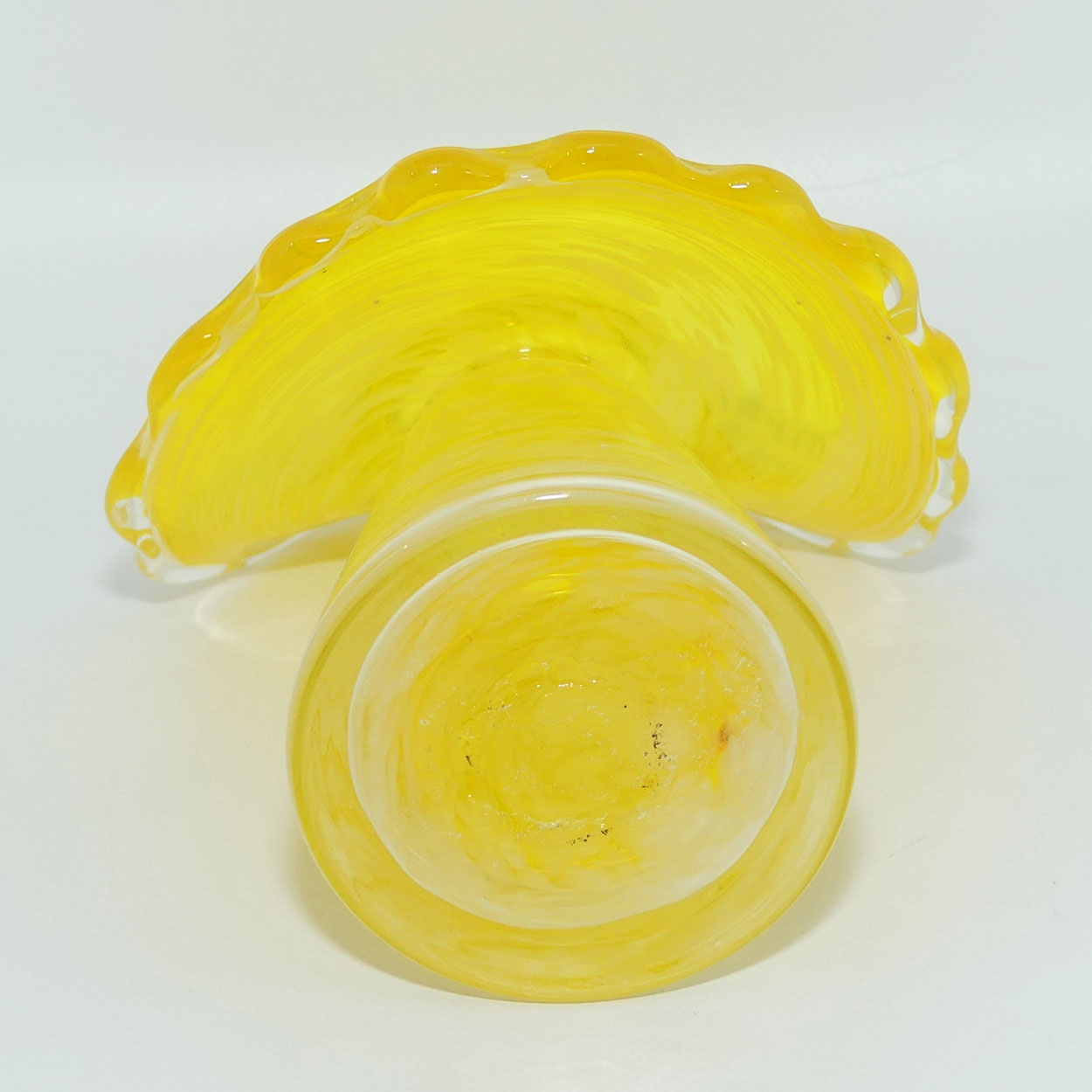 Buttercup Yellow and Mottled Glass | Jack in the Pulpit vase