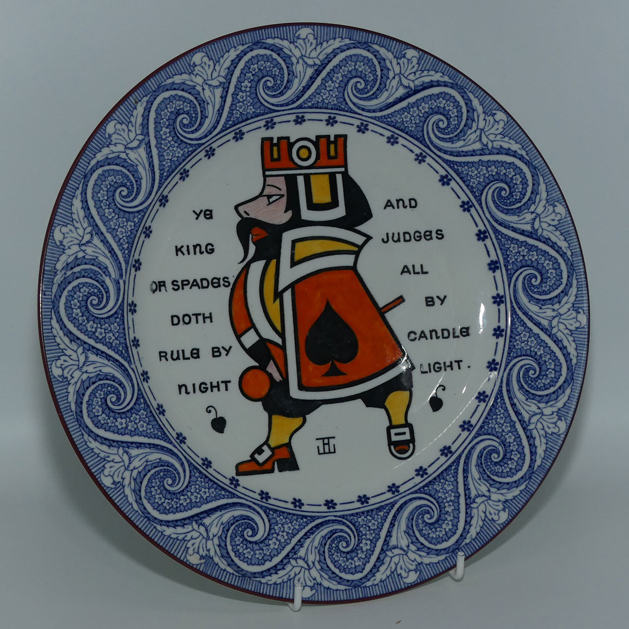 Wedgwood Etruria plate | King of Spades | Augustus L Jansson