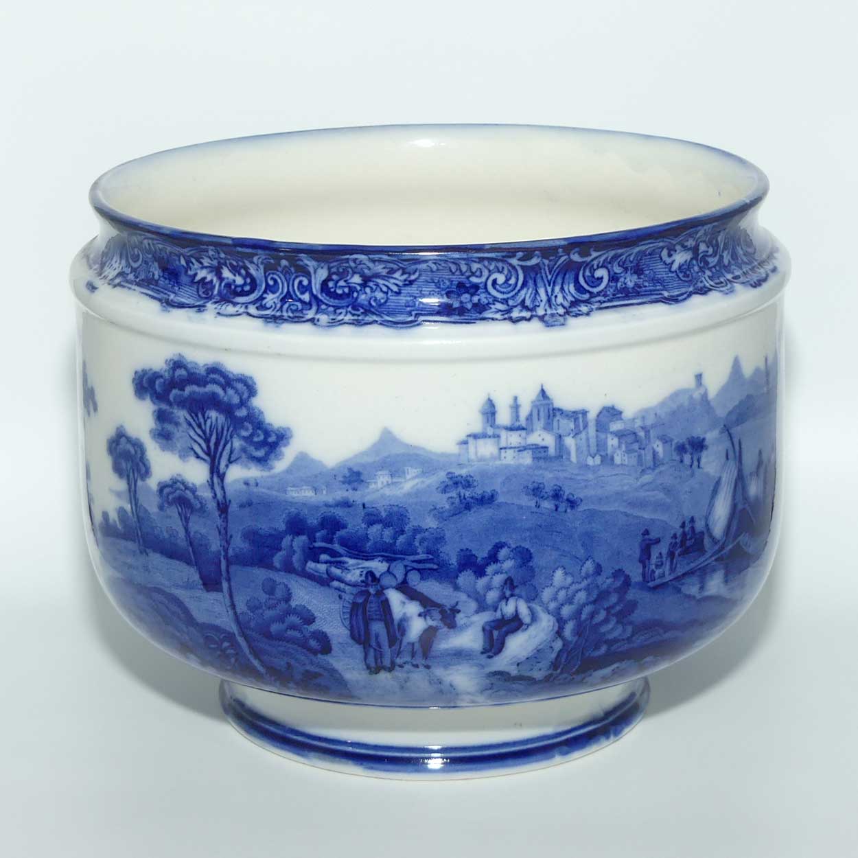 Royal Doulton Flow Blue Geneva pattern Lennox Flower Bowl D4232