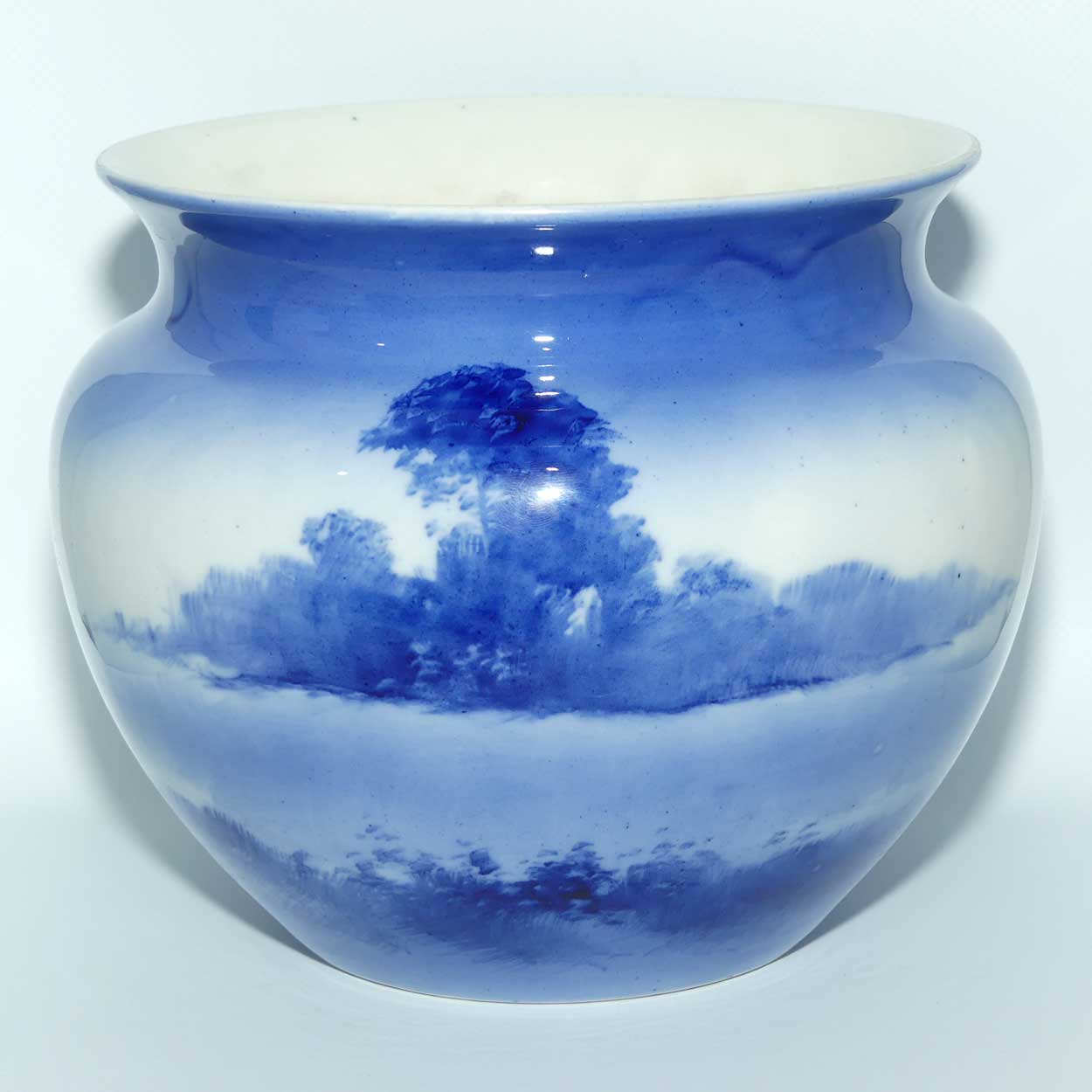Royal Doulton Blue Childrens Regent shape jardiniere | Woman with Child holding Cloak