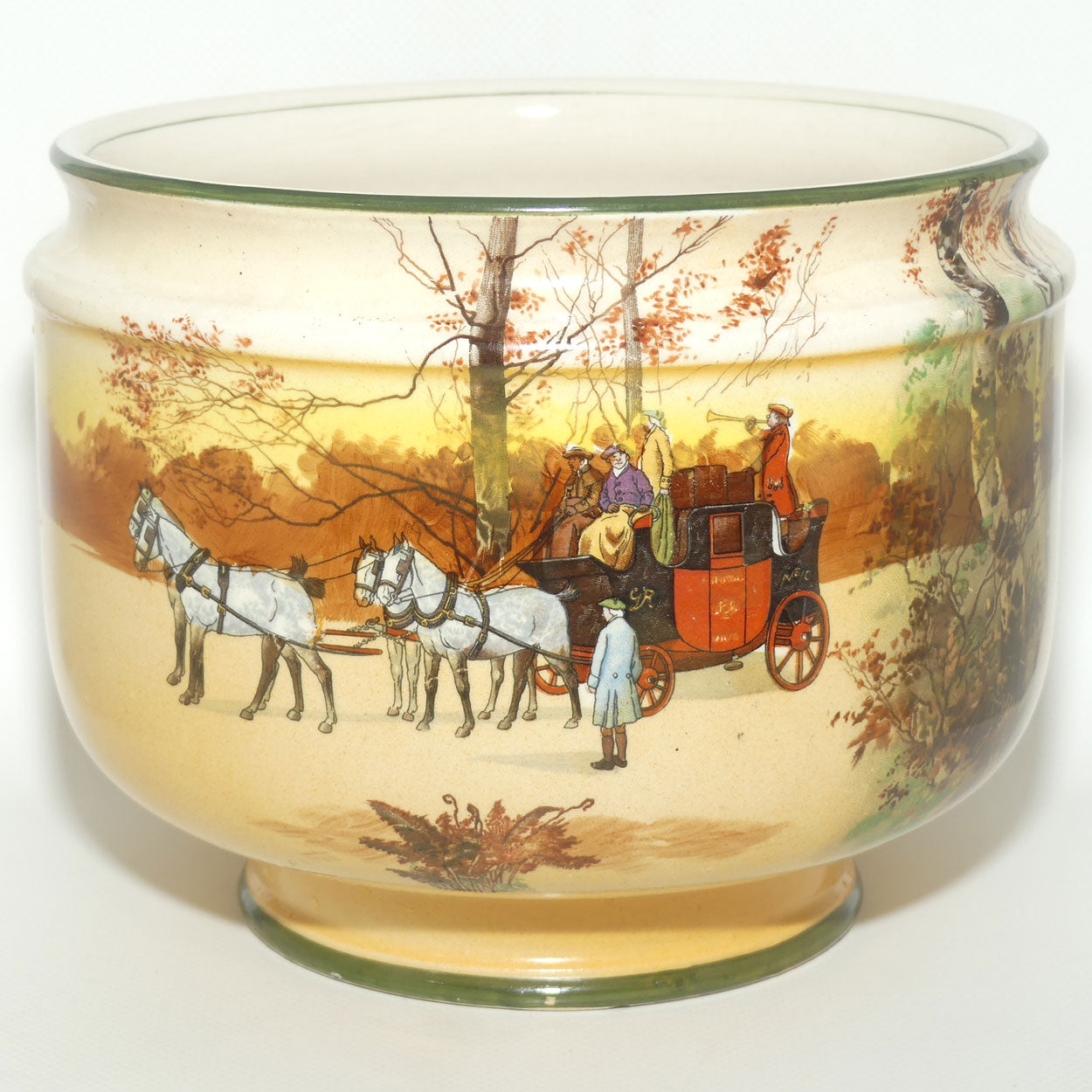Royal Doulton Coaching Days jardiniere | Flower Bowl D2716