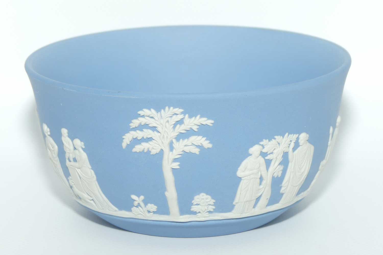 Wedgwood Jasper bowl | White on Pale Blue Grecian Maidens scene | 13cms diameter