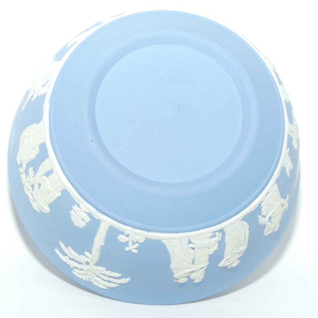 Wedgwood Jasper bowl | White on Pale Blue Grecian Maidens scene | 13cms diameter