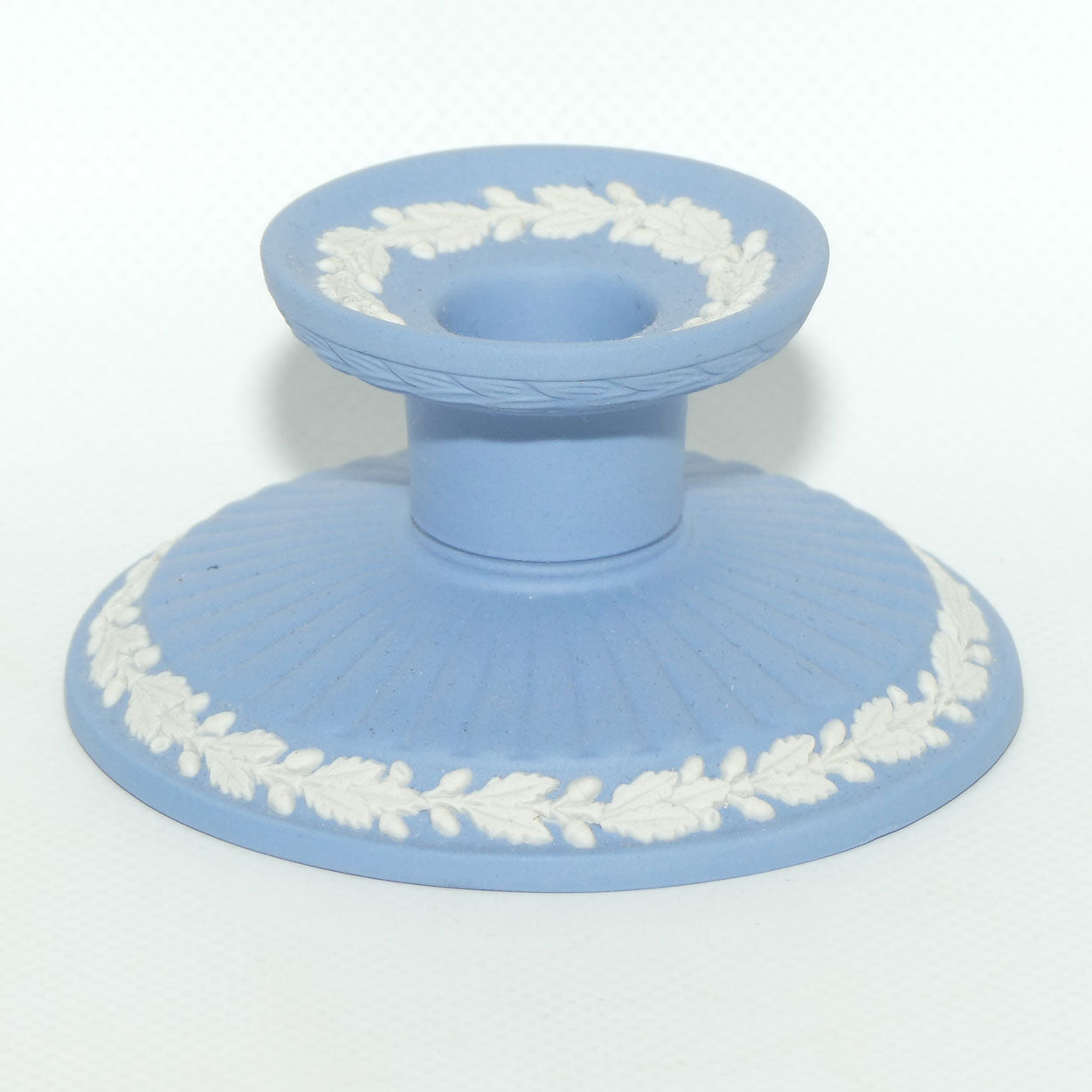 Wedgwood Jasper | White on Pale Blue | Acorn Candleholder
