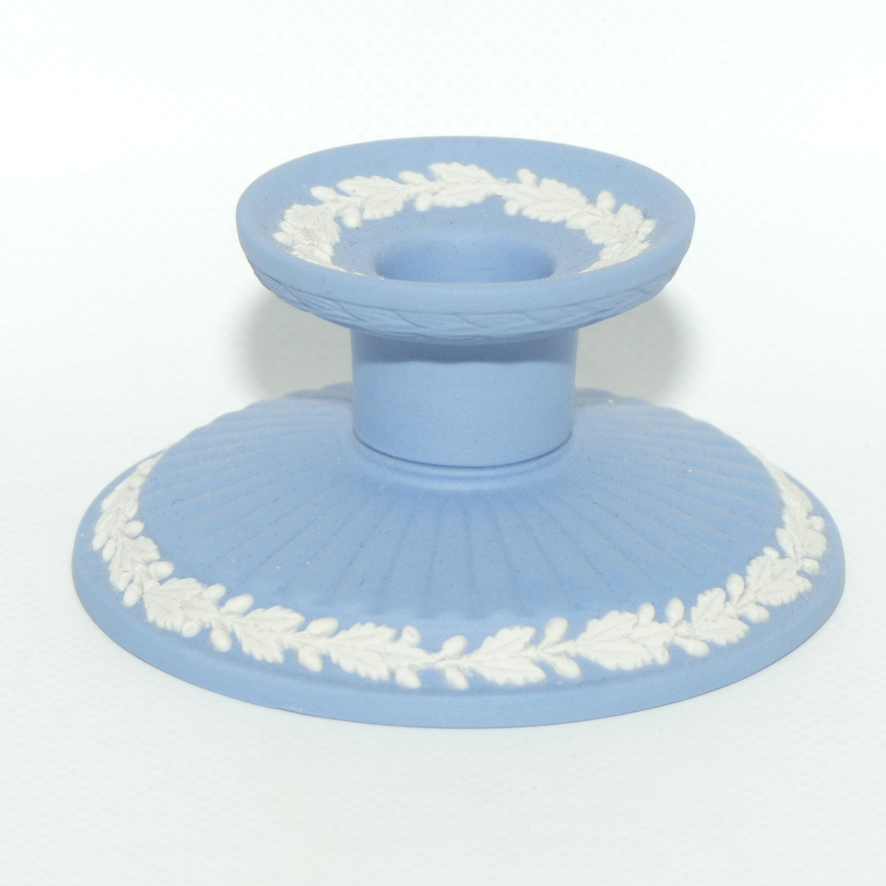 Wedgwood Jasper | White on Pale Blue | Acorn Candleholder