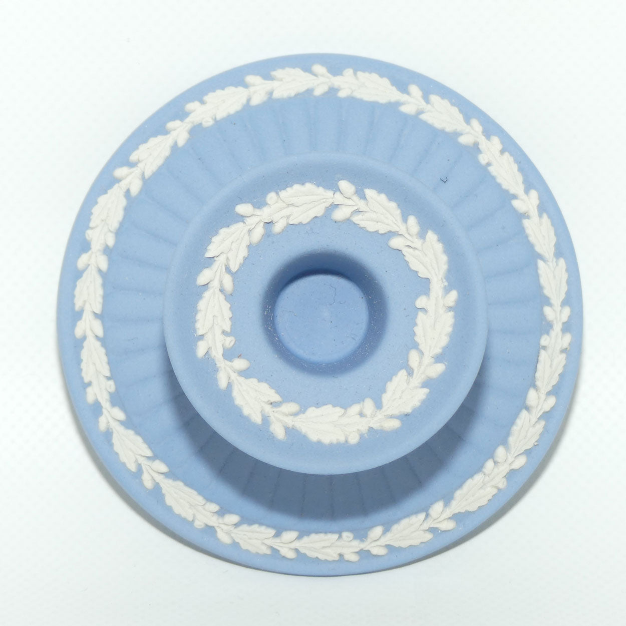 Wedgwood Jasper | White on Pale Blue | Acorn Candleholder
