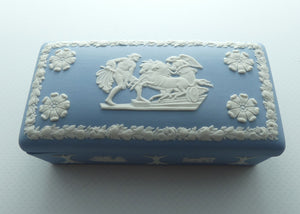 Wedgwood Jasper | White on Pale Blue | Well decorated Rectangular box 