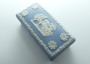 Wedgwood Jasper | White on Pale Blue | Well decorated Rectangular box 