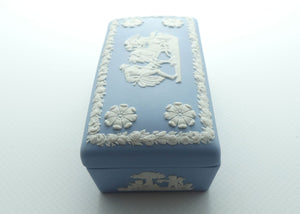 Wedgwood Jasper | White on Pale Blue | Well decorated Rectangular box 