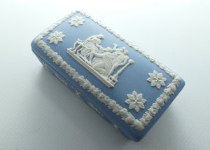 Wedgwood Jasper | White on Pale Blue | Well decorated Rectangular box