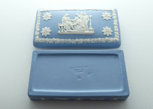 Wedgwood Jasper | White on Pale Blue | Well decorated Rectangular box