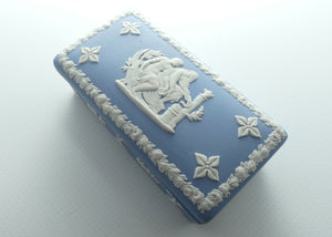 Wedgwood Jasper | White on Pale Blue | Well decorated Rectangular box | #3