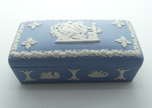 Wedgwood Jasper | White on Pale Blue | Well decorated Rectangular box | #3