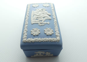 Wedgwood Jasper | White on Pale Blue | Well decorated Rectangular box | #4