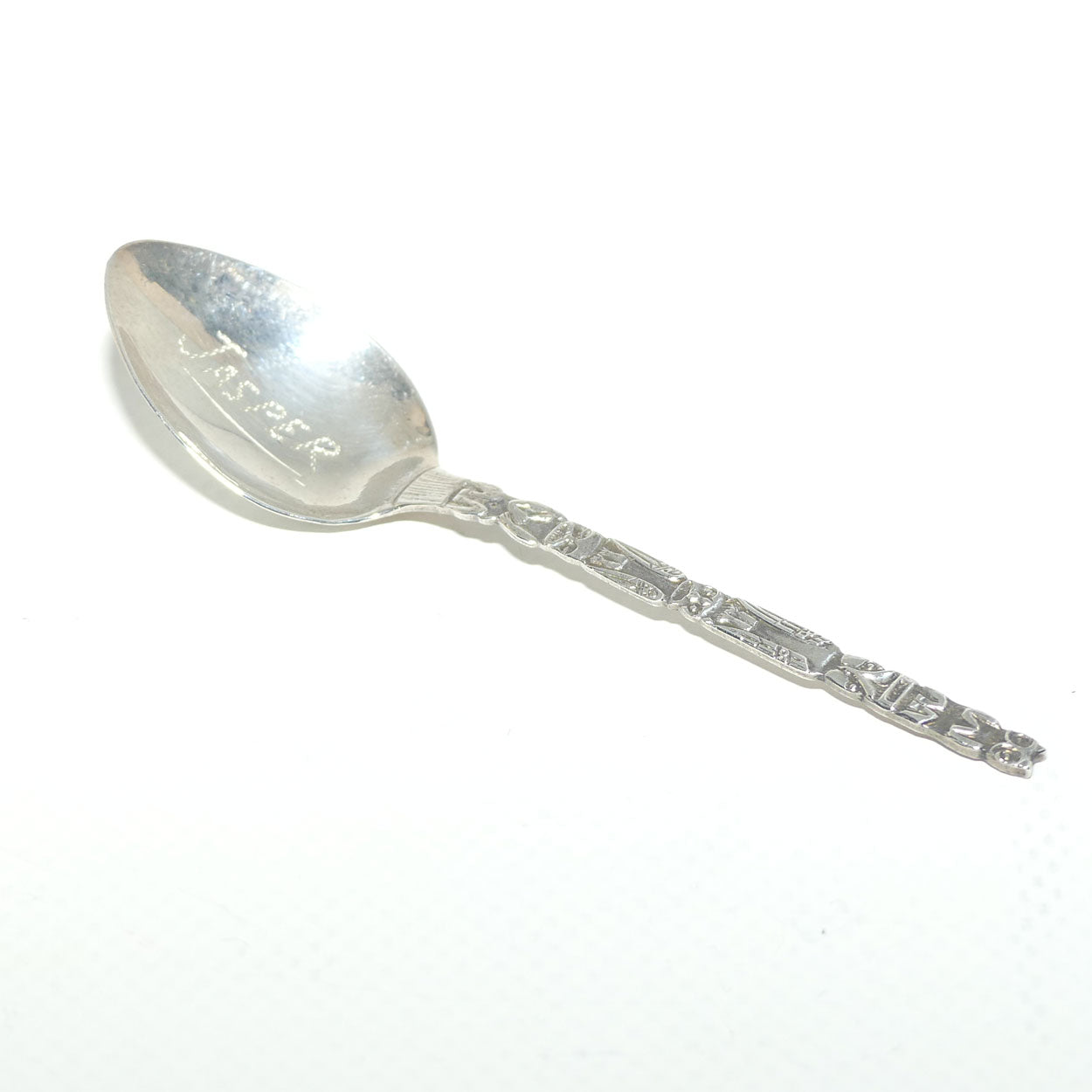 New Zealand Sterling Silver souvenir teaspoon | Pou Whenua handle