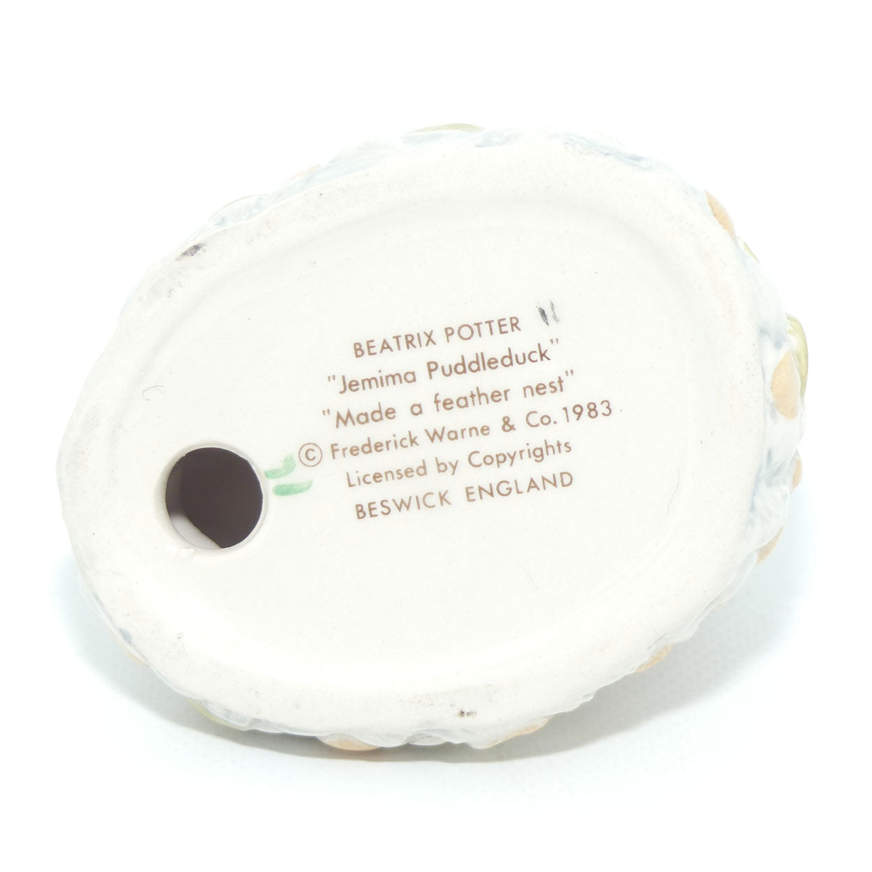 Beswick Beatrix Potter Jemima Puddleduck made a Feather Nest | BP3c | Pink