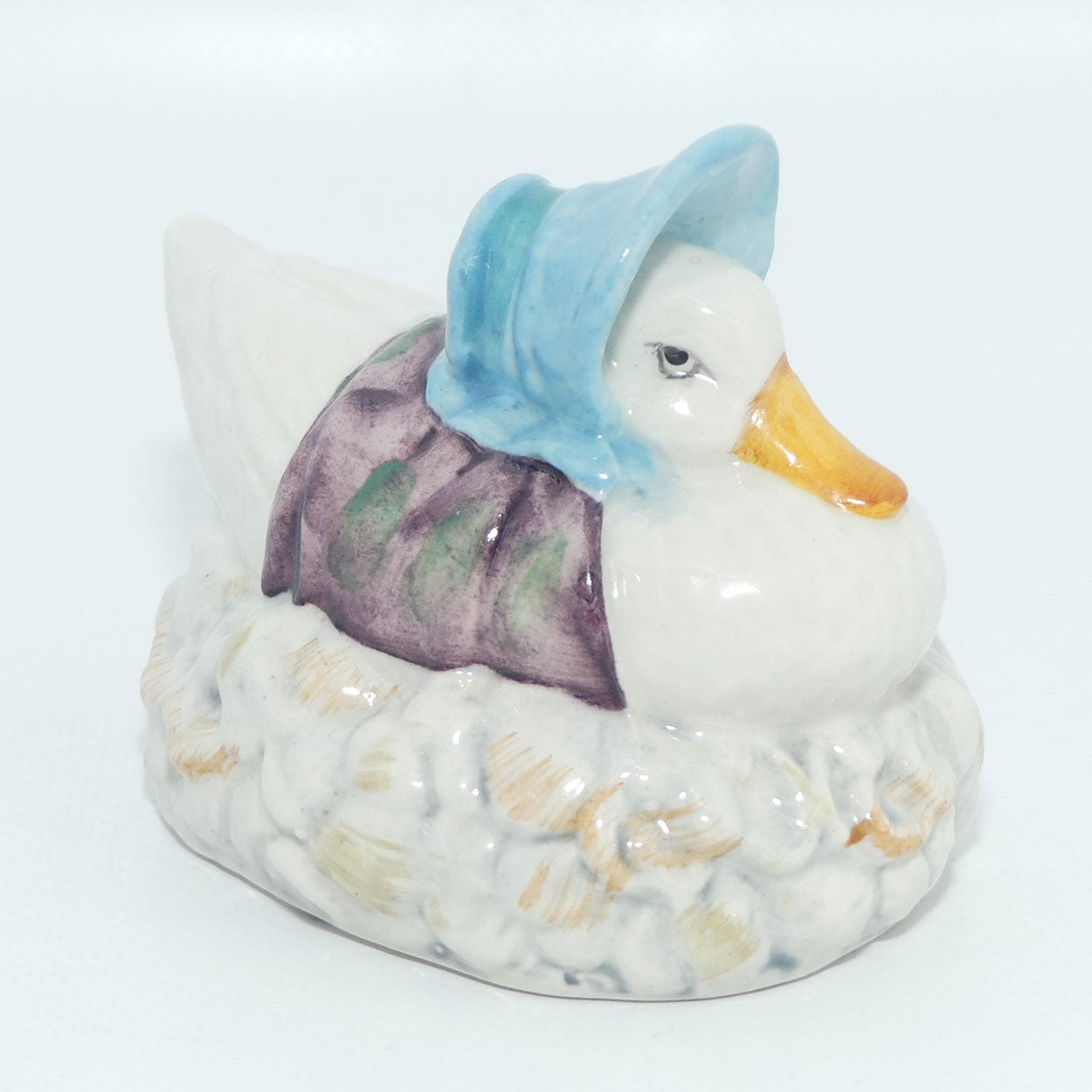 Beswick Beatrix Potter Jemima Puddleduck made a Feather Nest | BP3b | Purple