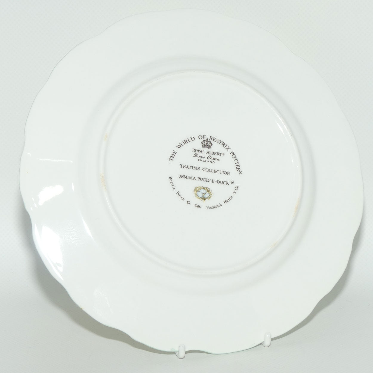 Royal Albert Beatrix Potter | The World of Beatrix Potter Teatime Collection | Jemima Puddle-Duck |  20.5cm figured edge plate | boxed