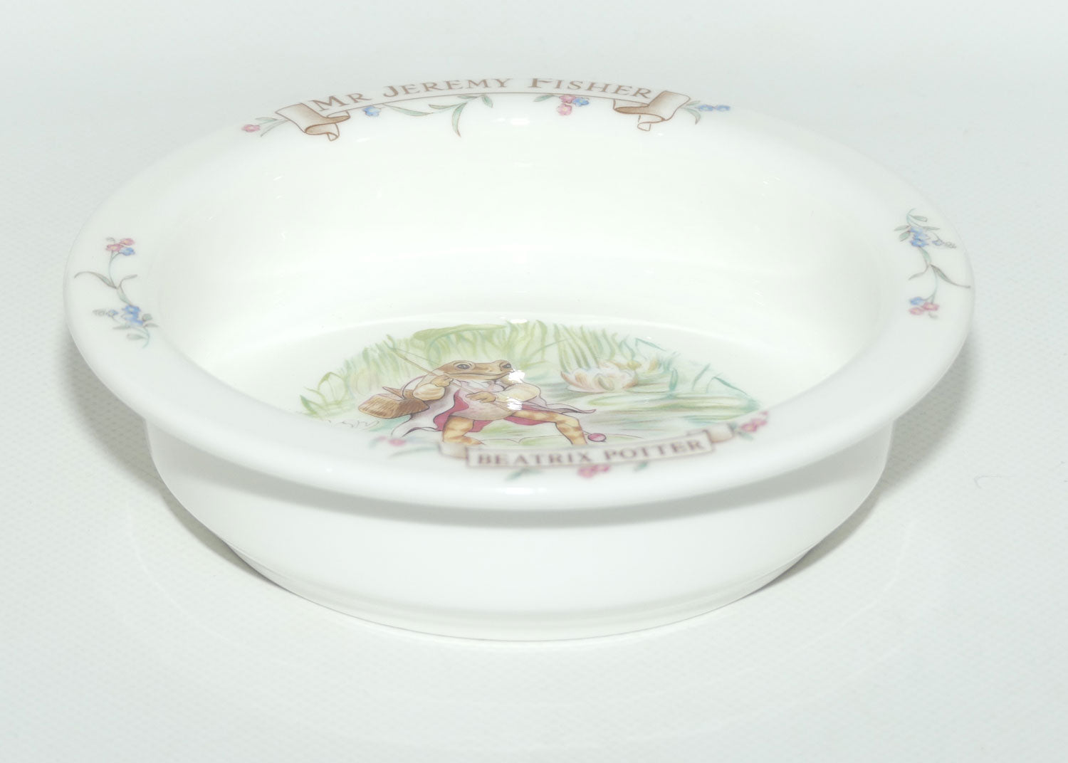 Royal Albert Beatrix Potter | The World of Beatrix Potter | Mr Jeremy Fisher baby plate | 16cm diam