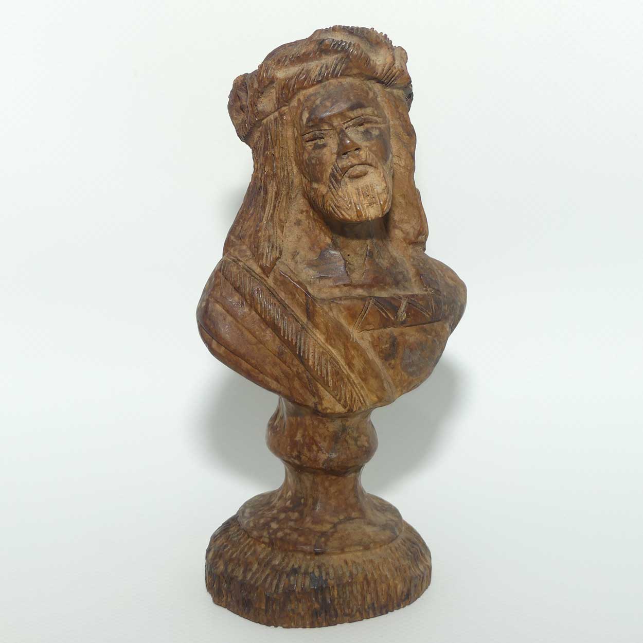 Victorian era French Cherrywood Carved Jesus bust