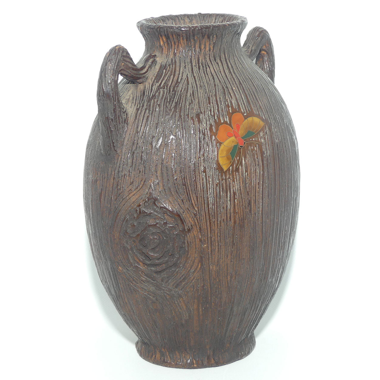Japanese Totai Shippo | Jiki Shippo Tree Bark Cloisonne vase | Meiji period