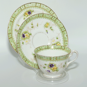 English Floral Bone China trio for John W. Randall Queen Street Brisbane