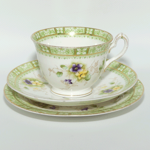 English Floral Bone China trio for John W. Randall Queen Street Brisbane