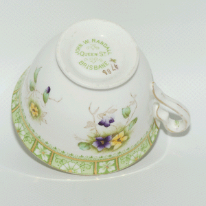 English Floral Bone China trio for John W. Randall Queen Street Brisbane