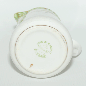 English Floral Bone China milk jug for John W. Randall Queen Street Brisbane