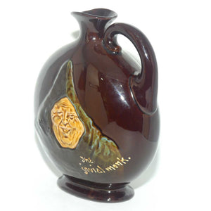 Royal Doulton Kingsware The Jovial Monk flat round flask | Dewars