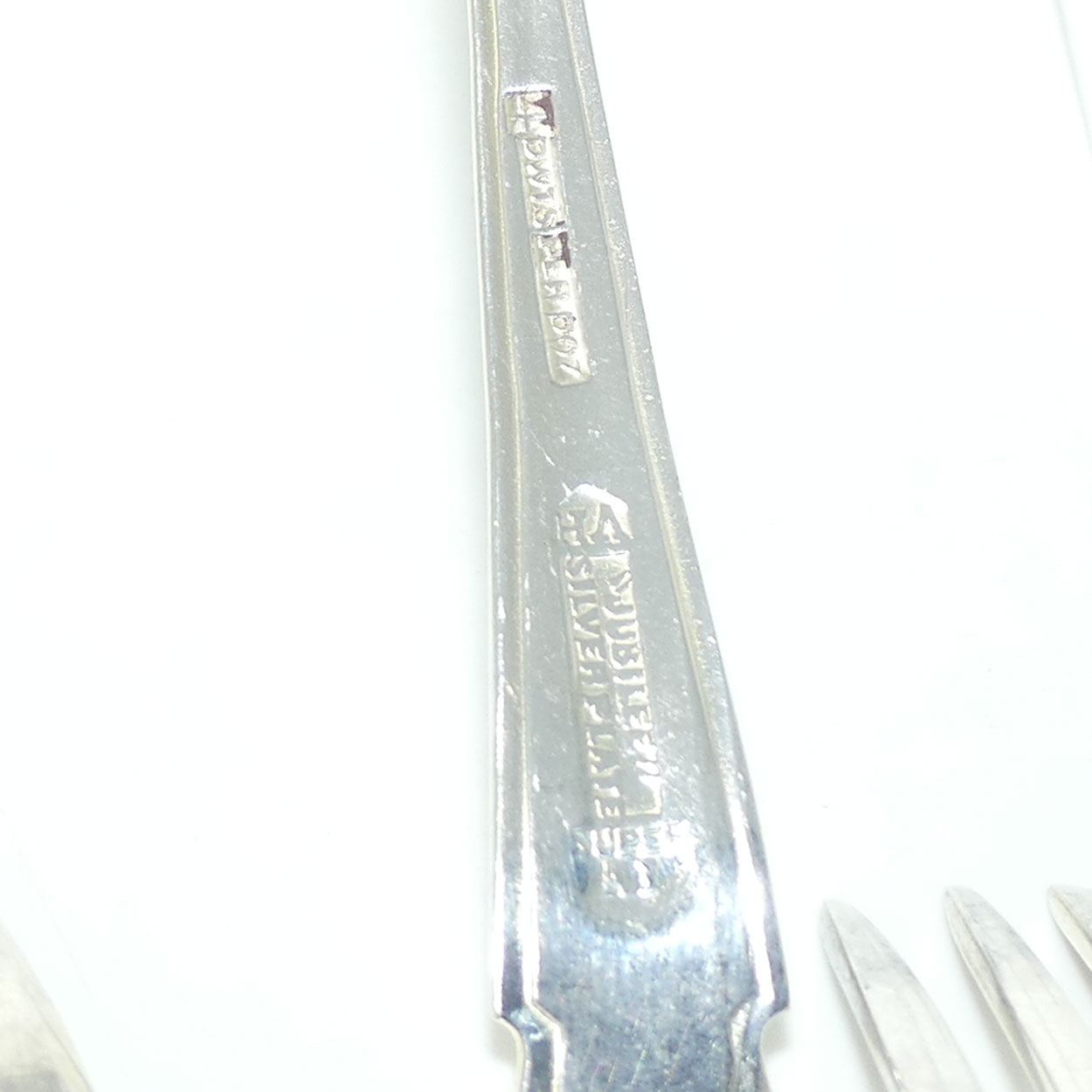 Set of 6 Jubilee Plate | Silver Plated cake forks | Art Deco design | 13.4cm