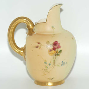 Royal Worcester Blush Ivory hand painted Yellow Daisy small flatback jug | 13cm