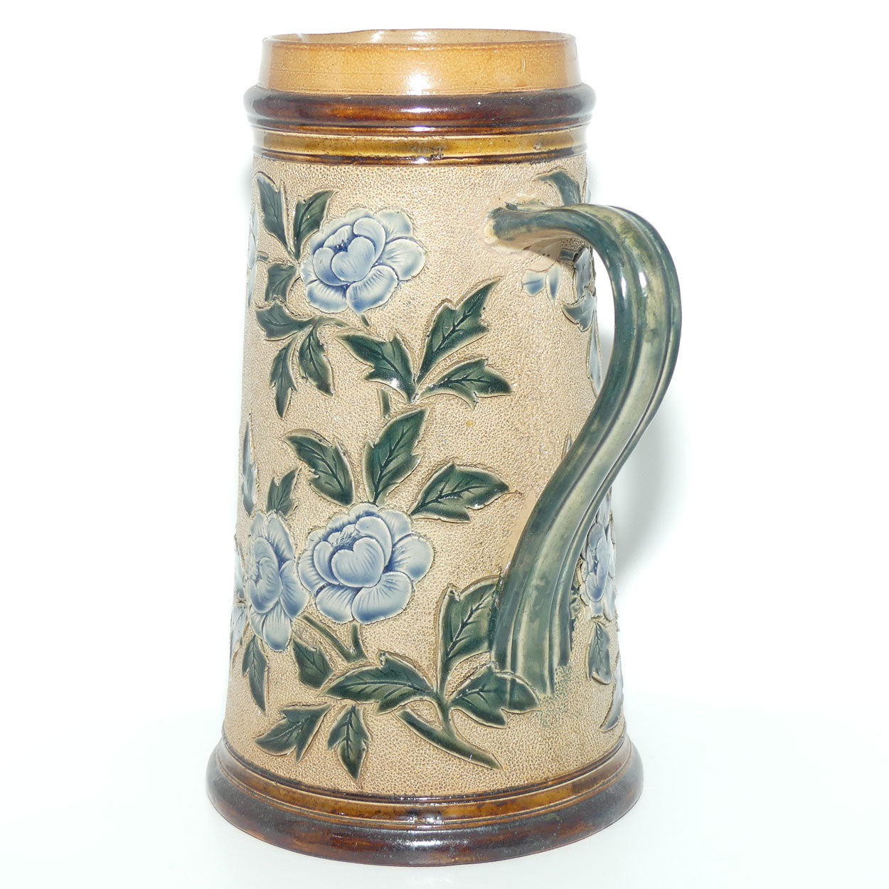 Doulton Lambeth stoneware Incised Foliate jug by George Tabor