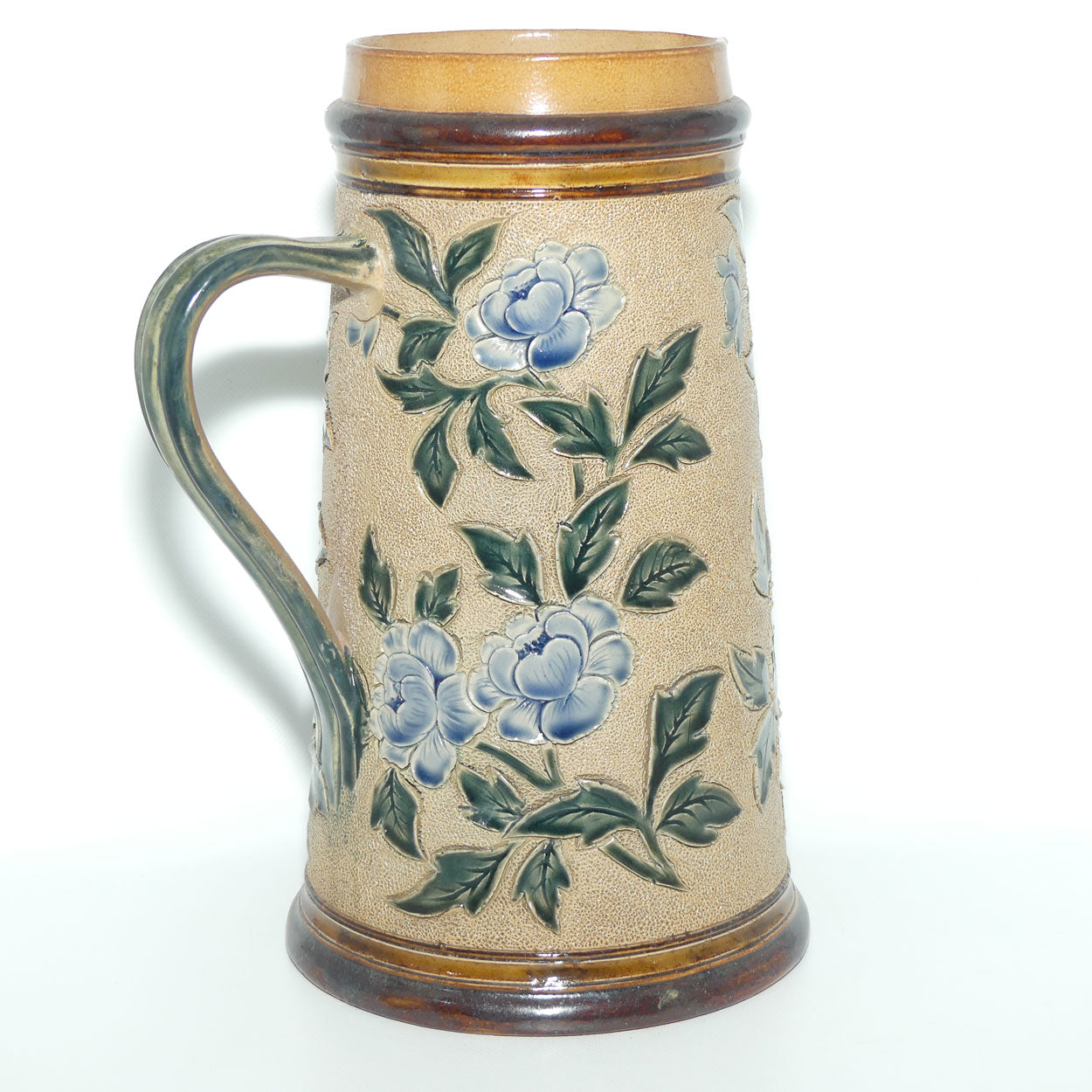Doulton Lambeth stoneware Incised Foliate jug by George Tabor