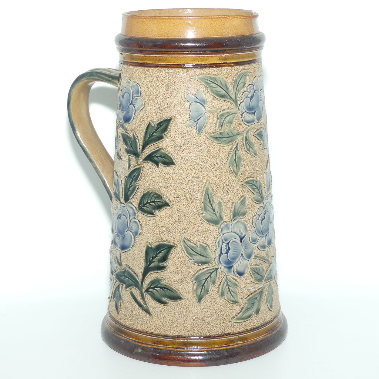 Doulton Lambeth stoneware Incised Foliate jug by George Tabor