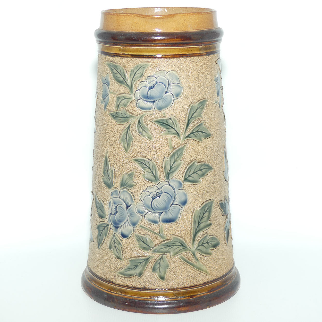 Doulton Lambeth stoneware Incised Foliate jug by George Tabor