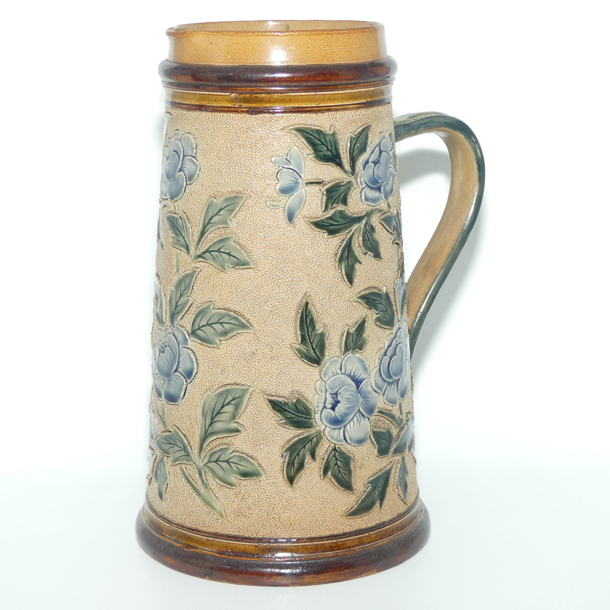 Doulton Lambeth stoneware Incised Foliate jug by George Tabor