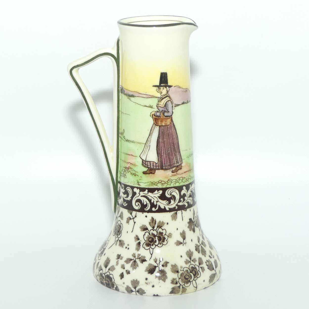 Royal Doulton Welsh jug with flower patterning | Shape 1691A | Bone China body