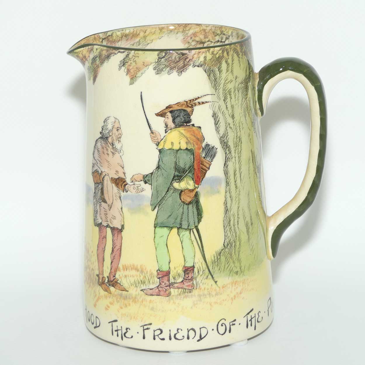 Royal Doulton Under the Greenwood Tree | Robin Hood jug with rope twist handle | Robin Hood The Friend of the Poor
