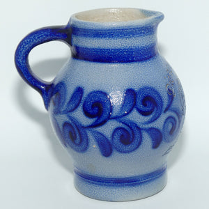 West German Pottery Decorative Blue Jug | DiezerSacker