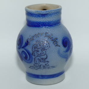 West German Pottery Decorative Blue Jug | DiezerSacker