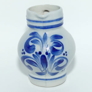 West German Pottery Decorative Blue Jug | Small