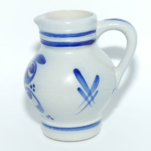 West German Pottery Decorative Blue Jug | Small