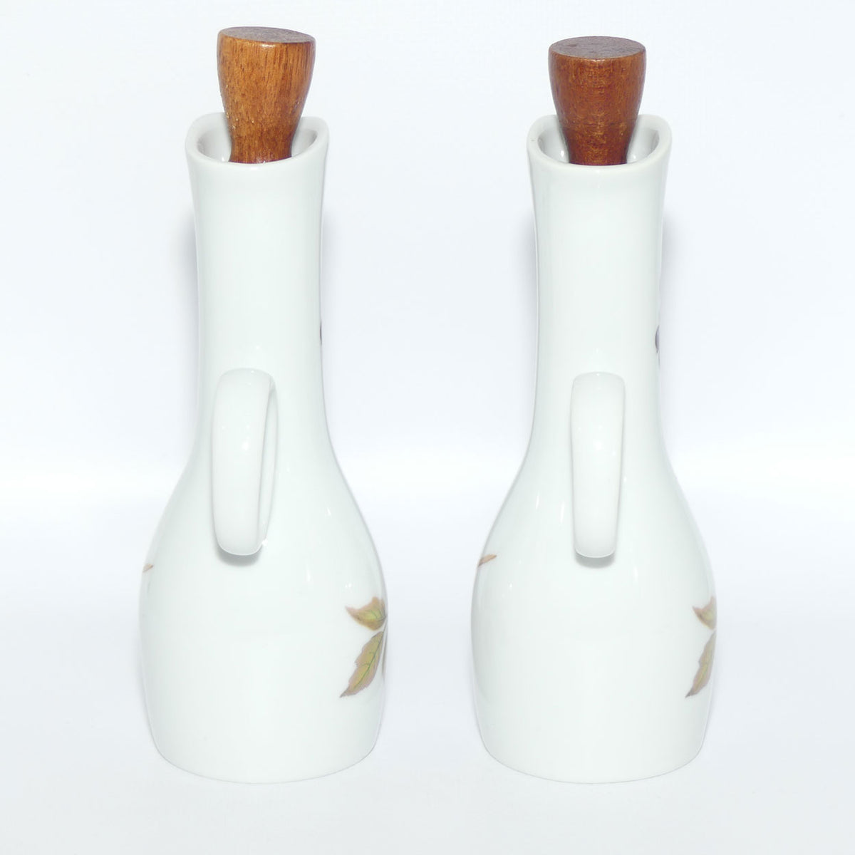 Royal Worcester Fine Porcelain | Evesham pattern | Pair of Oil and Vinegar bottles