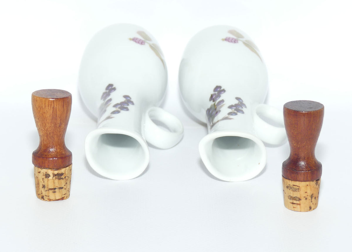 Royal Worcester Fine Porcelain | Evesham pattern | Pair of Oil and Vinegar bottles