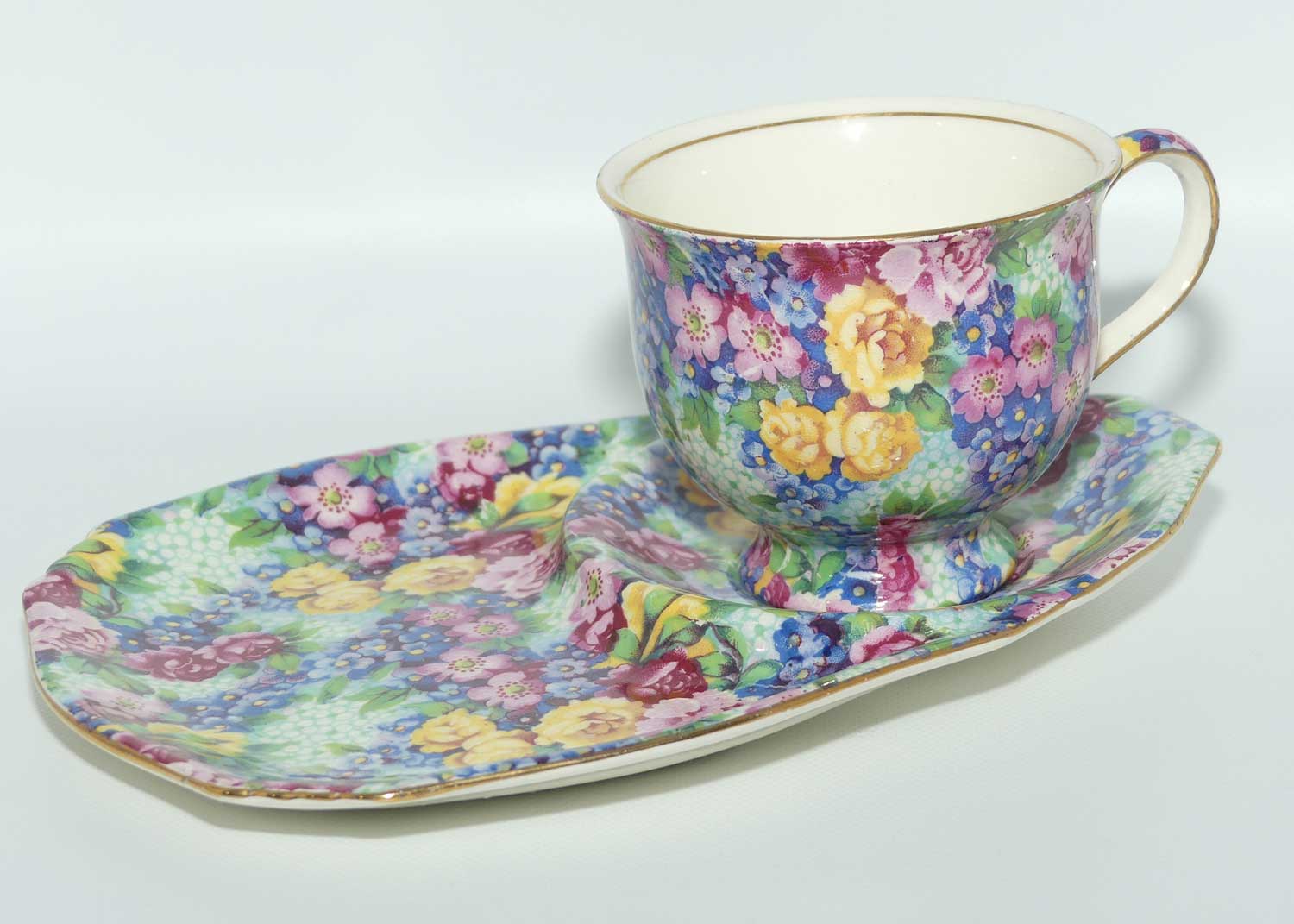 Royal Winton Julia Chintz hostess duo