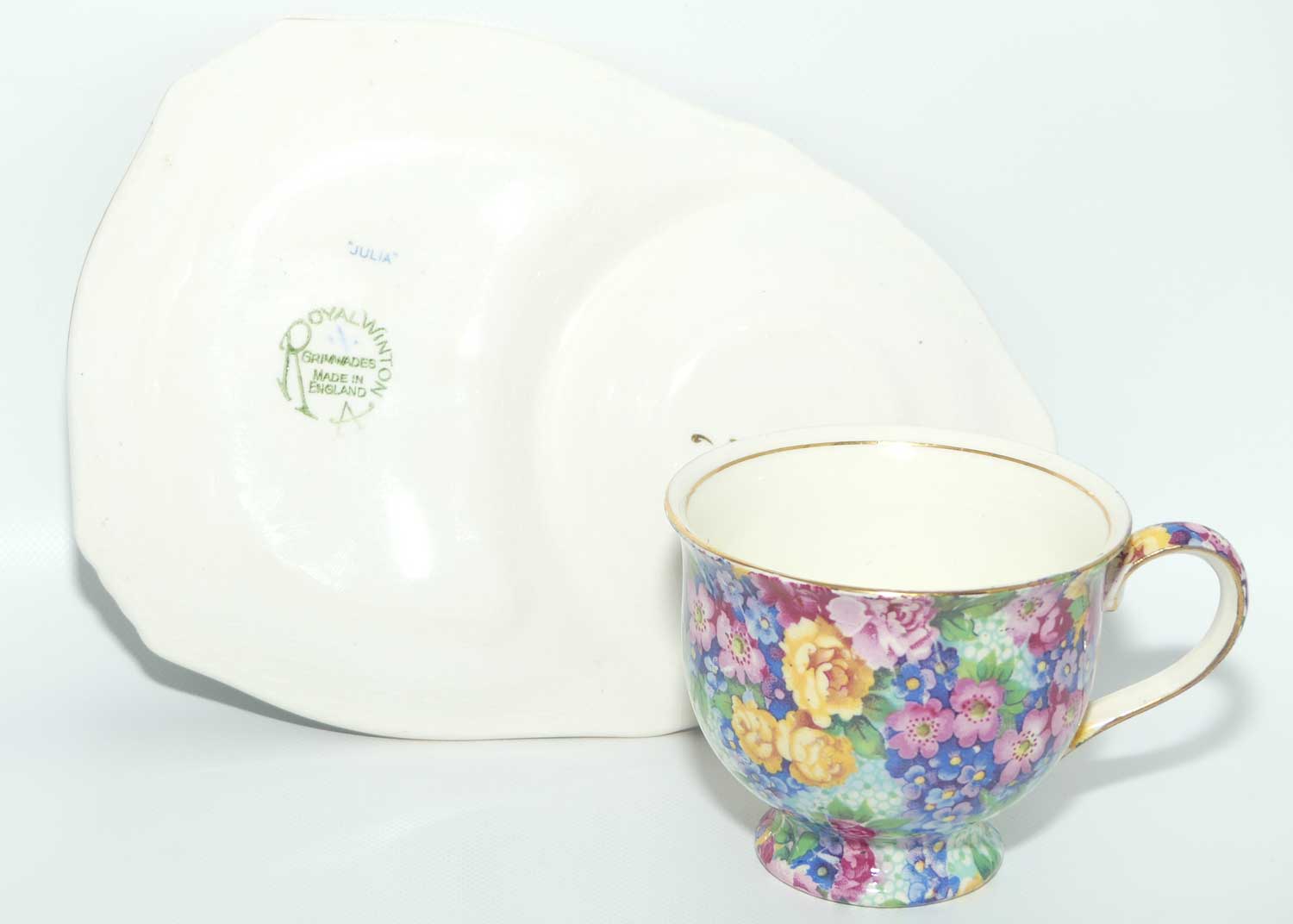 Royal Winton Julia Chintz hostess duo