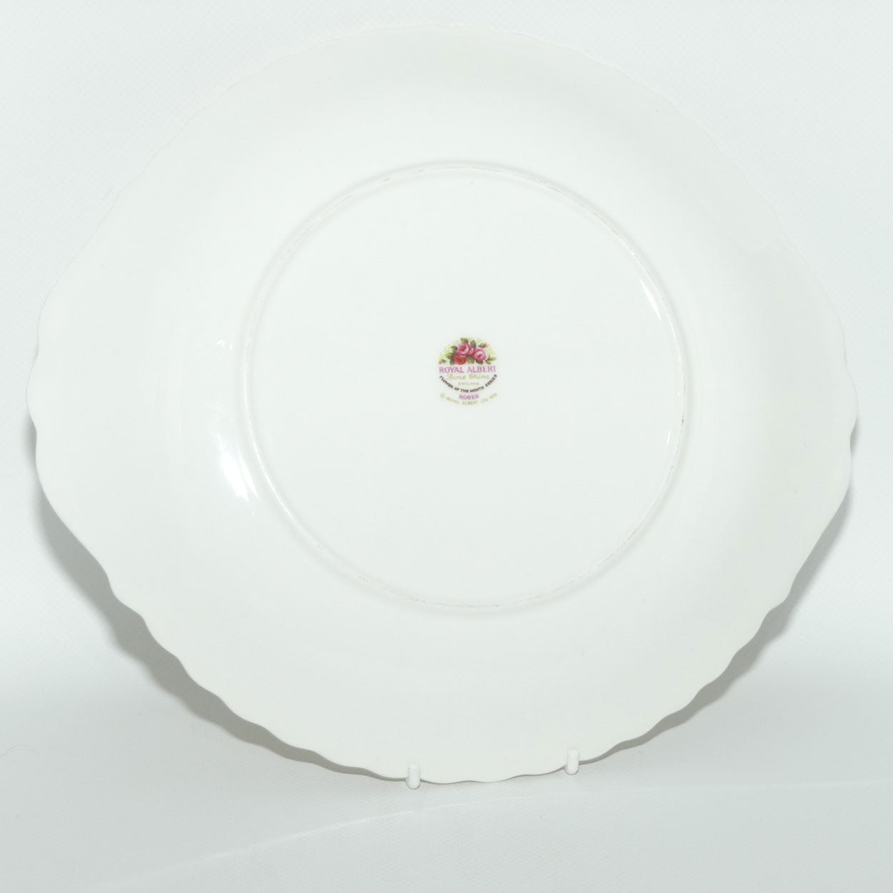 Royal Albert Bone China England | Flower of the Month series | #6 | June Roses tab handle cake plate